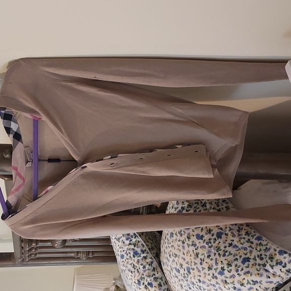 Burberry Sweaters - Women's Burberry cardigan tan size M. NWT.